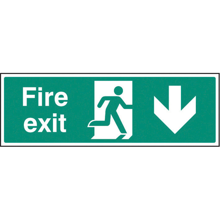 Safety Exit Down Directional Signs