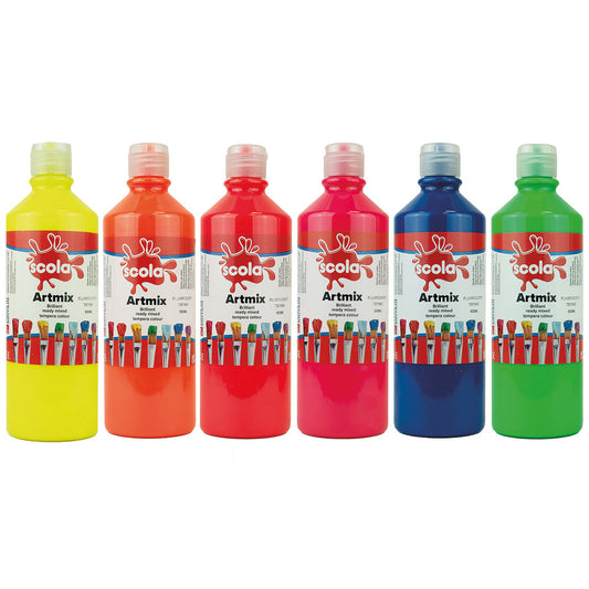 Ready Mixed Poster Paints - Starter Pack, Fluorescents