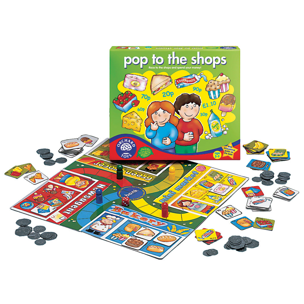 Pop to the Shops Number Board Game