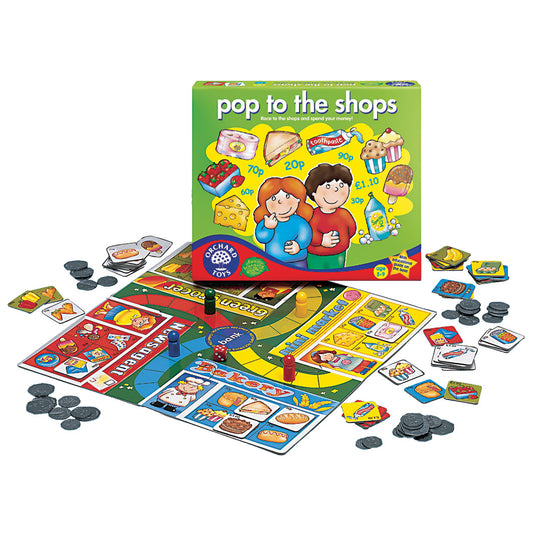 Pop to the Shops Number Board Game