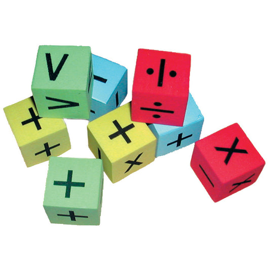 Silent Foam Maths Symbols Dice