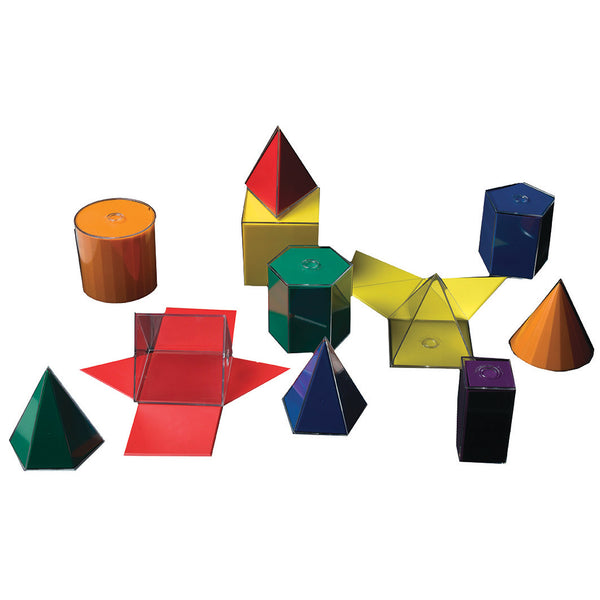Coloured Folded Geometric Shapes