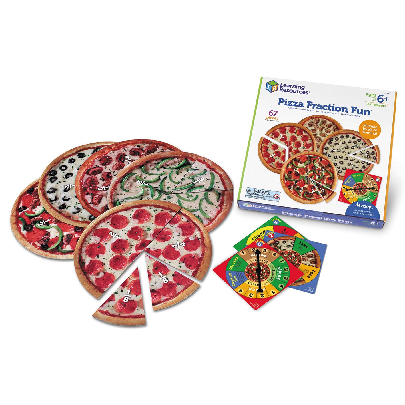 Learning Resources Pizza Fraction Fun Game