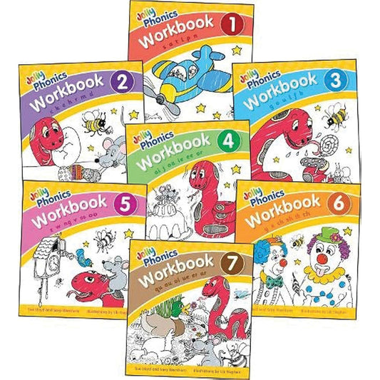 Jolly Phonics Workbooks Numbered 1-7