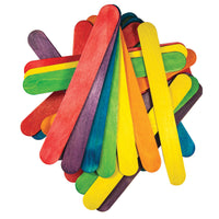 Jumbo Assorted Colours Lollipop Sticks