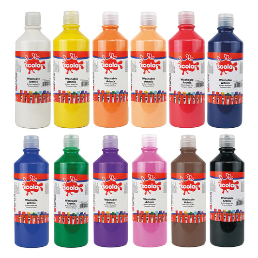 Scola Artmix Ready Mixed Washable Paint Introductory Pack