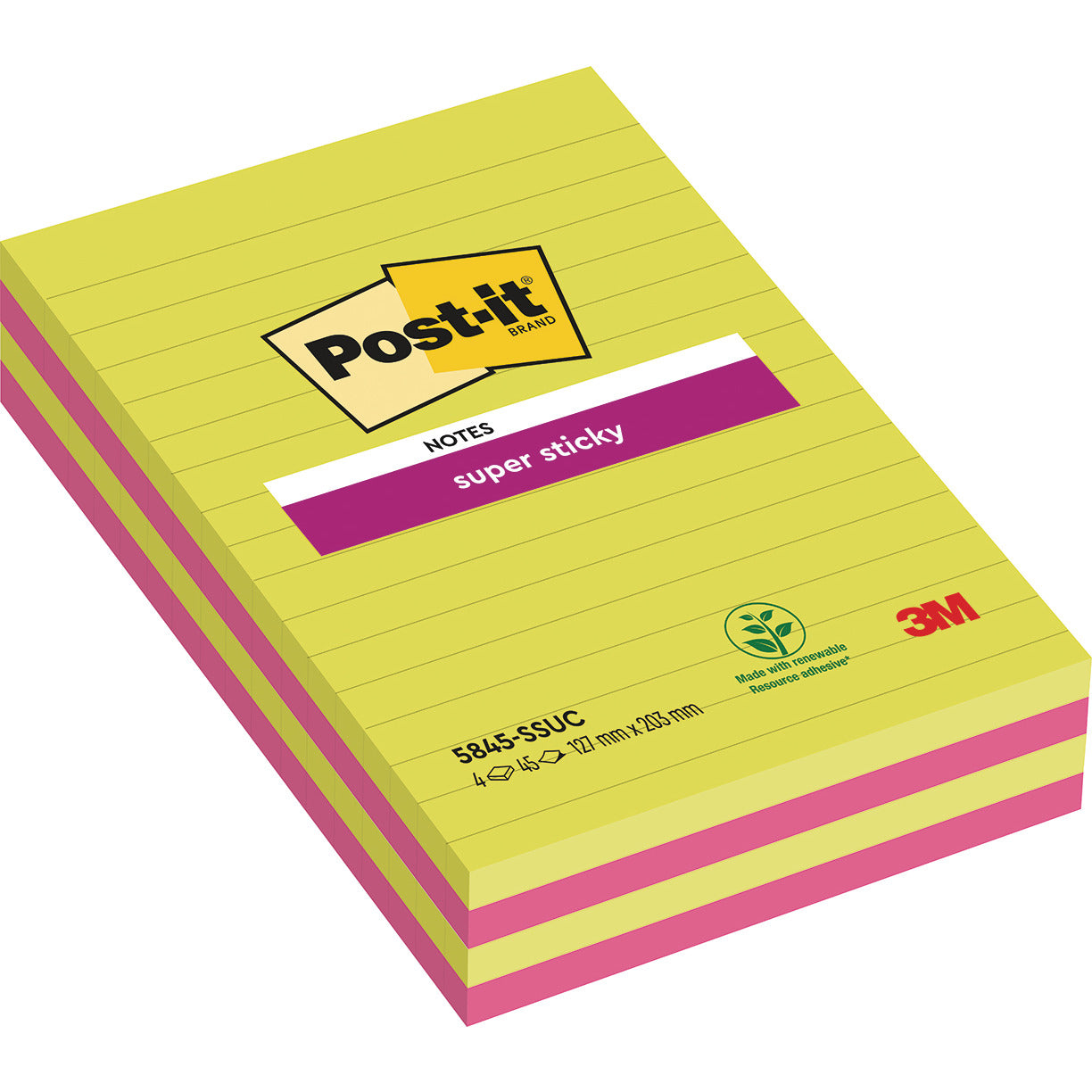 Post-it® Super Sticky Ultra Lined XXXL Notes 2 Colours