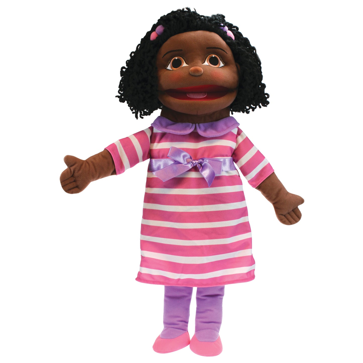 Medium, Dark Skin Tone Girl Puppet Buddy