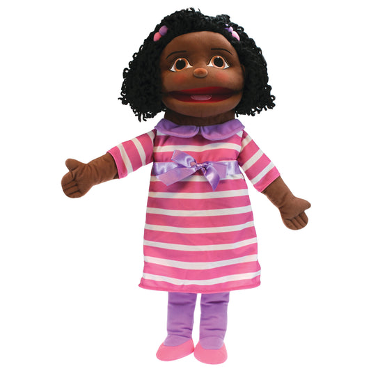 Medium, Dark Skin Tone Girl Puppet Buddy