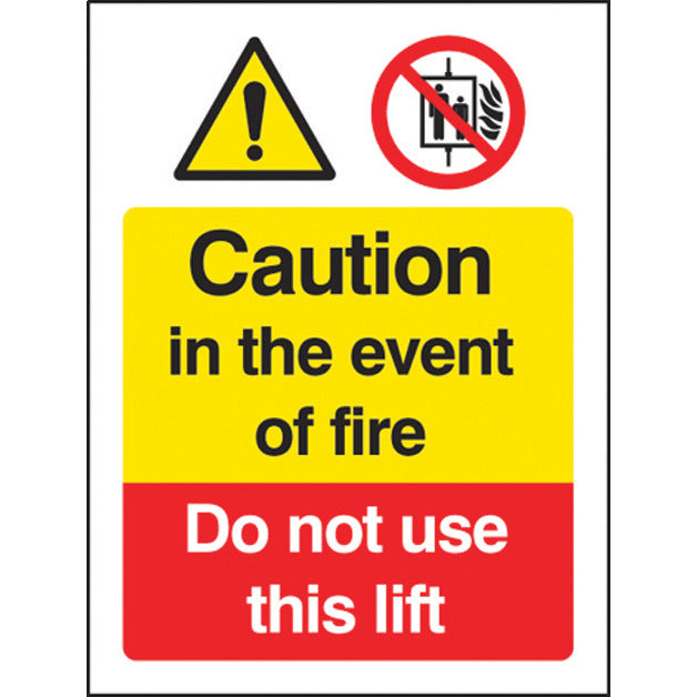 Fire Safety Lift Sign