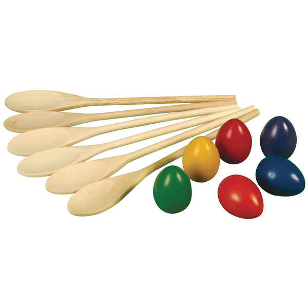 Coloured Egg & Spoon Set