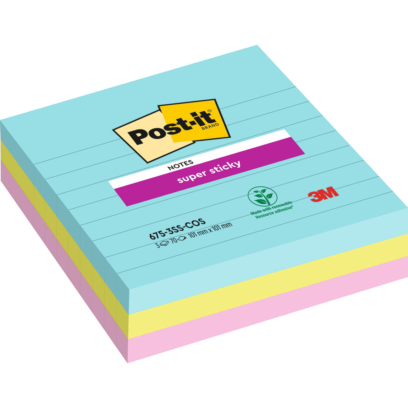 Post-it® Super Sticky Cosmic Lined XL Notes