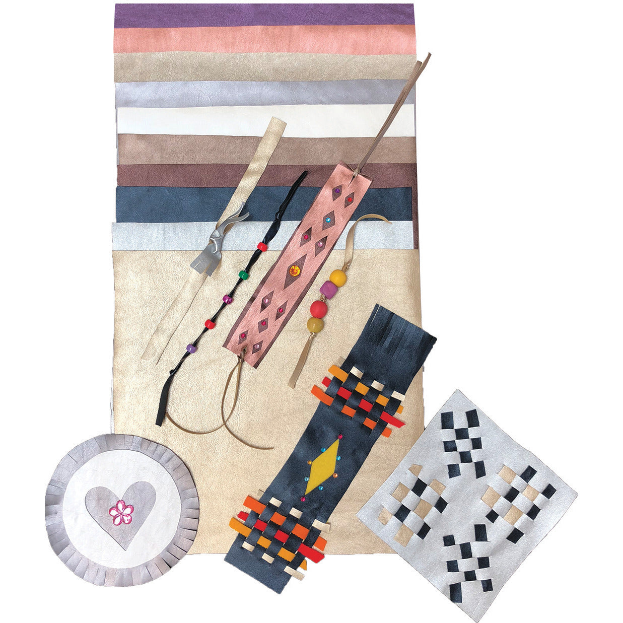 Metallic Leatherette Fabric Squares