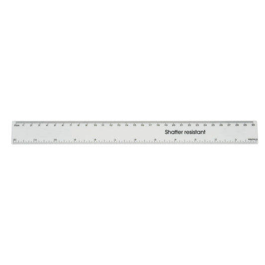 Helix® White Ruler cm & inches