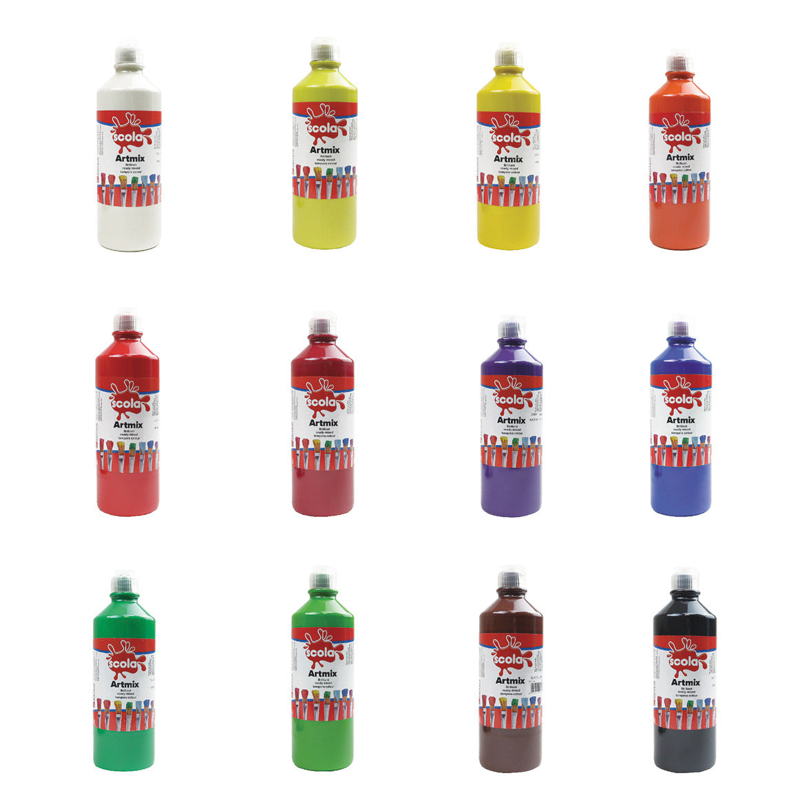 Scola Artmix Ready Mixed Poster Paints Starter Pack