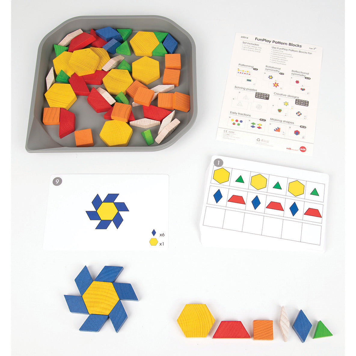 Funplay Wooden Pattern Blocks