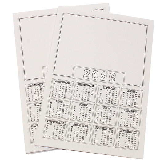 A4 Calendar Sheets 2025