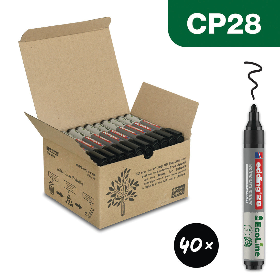 edding® EcoLine Whiteboard Marker with FREE Pen Returns Box