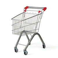 Red Metal Shopping Trolley
