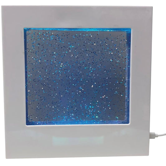 LED Glitter Filled Square