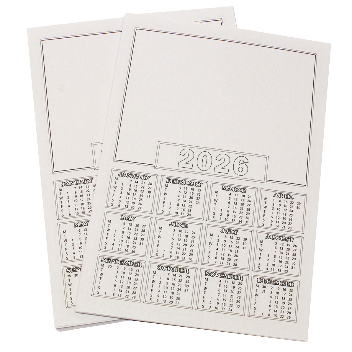 2026 A4 Calendar Sheets