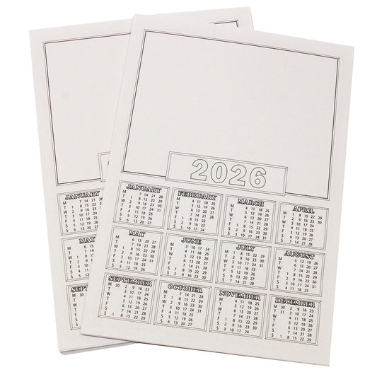 2026 A4 Calendar Sheets
