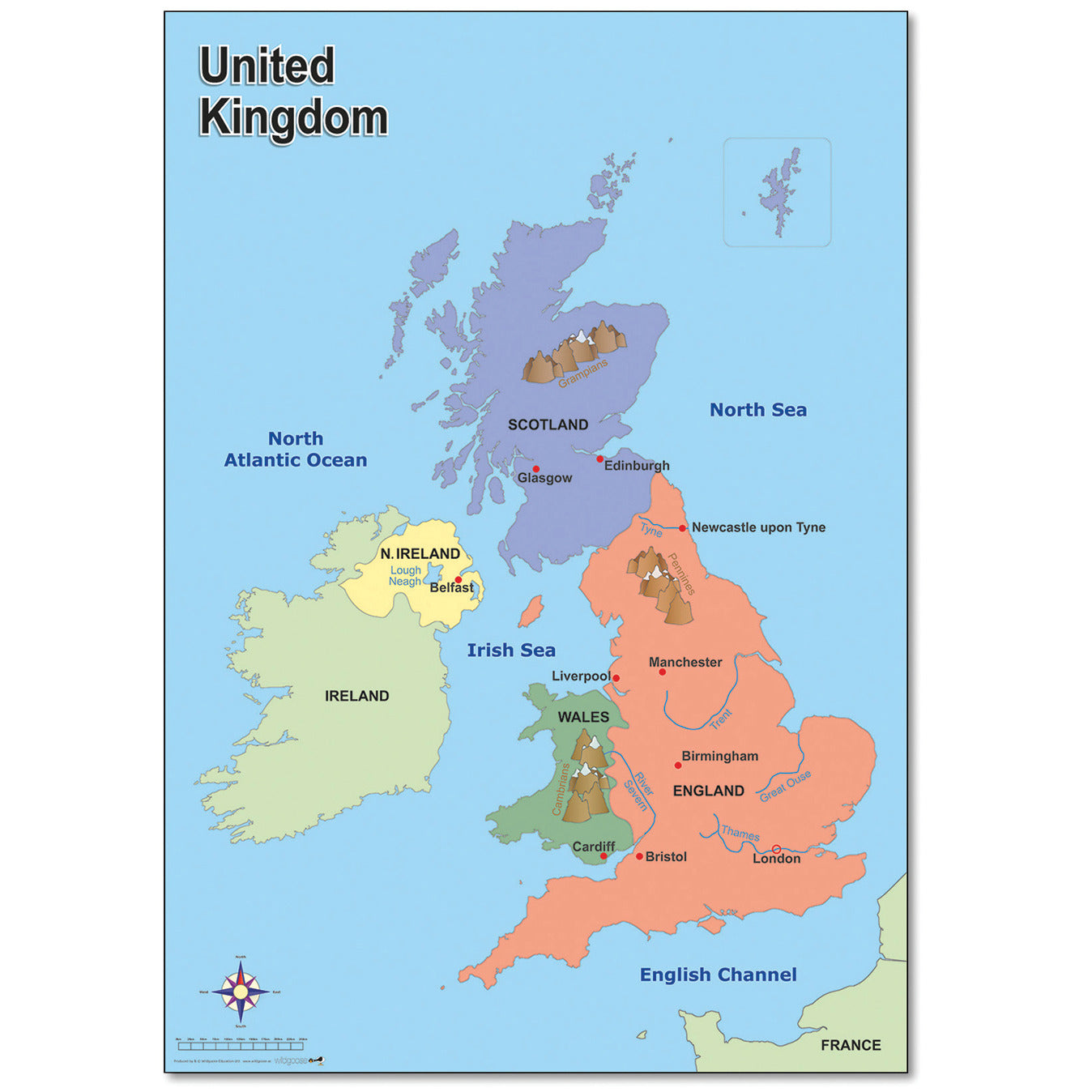A1 Simple UK Map