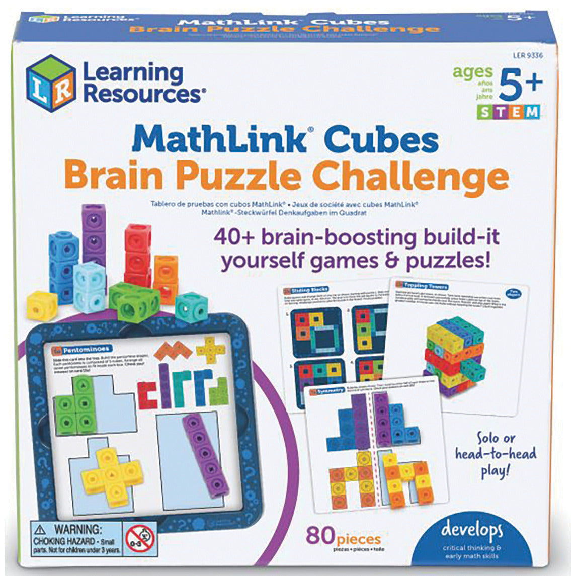 Learning Resources Mathlink Cubes Brain Puzzle Challenge