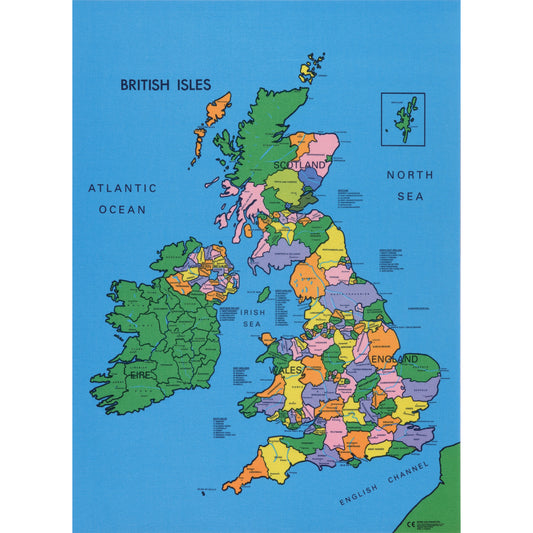 British Isles and Ireland Map Play Mat
