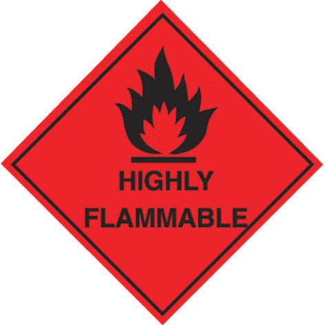 Hazardous Highly Flammable Sign