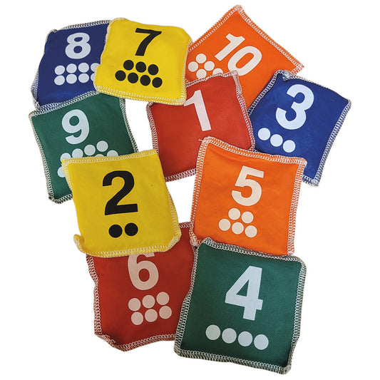 Printed Number Bean Bags