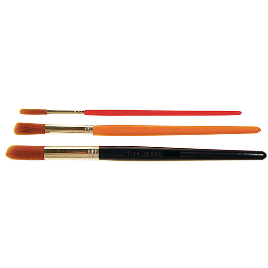 Golden Nylon Round Tip Short Handle Paint Brush