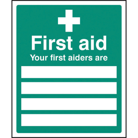 First Aid Instructional Sign