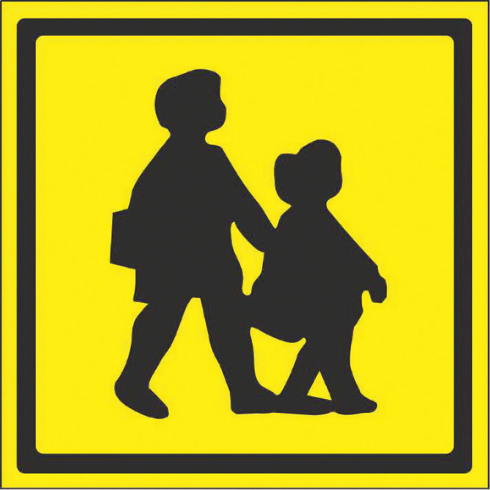 Road Safety Children Area Sign