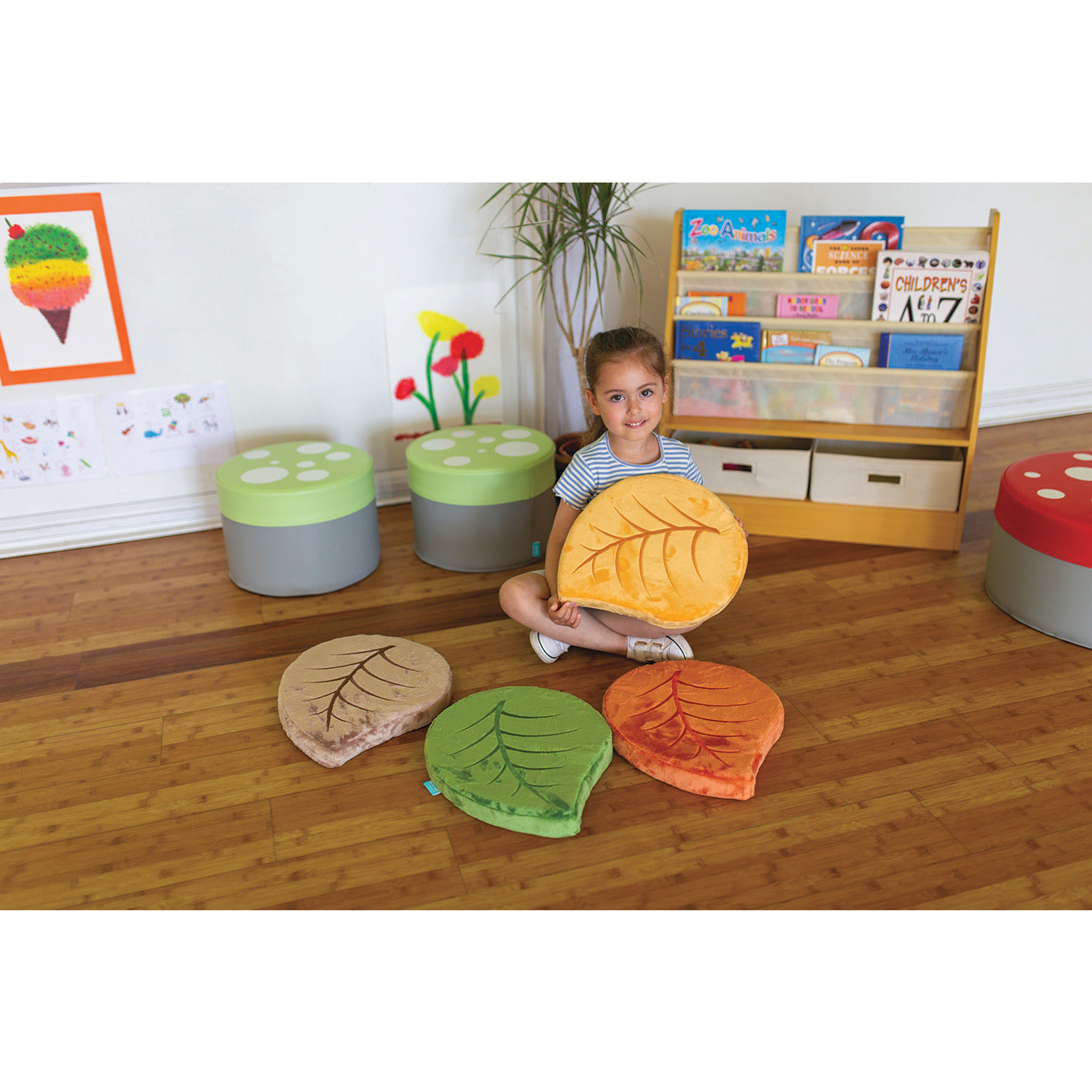 Seasonal Plush Leaf Cushions