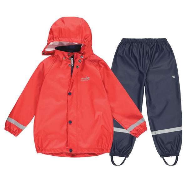 Premium Red Jacket Navy Trousers Rain Suit