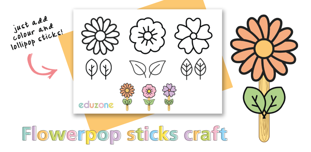 Flowerpop sticks craft