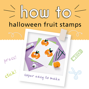 How-to craft guide: Halloween fruit stamps
