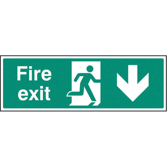 Safety Exit Down Directional Signs