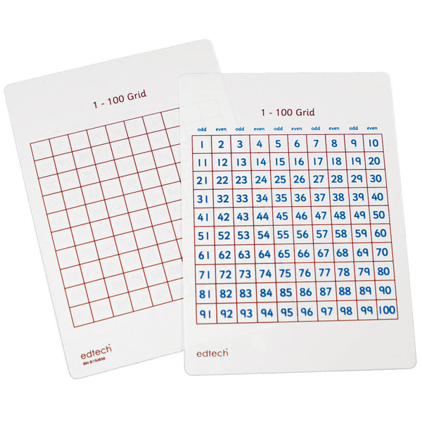 100 Pupil Write On/Wipe Off Number Squares