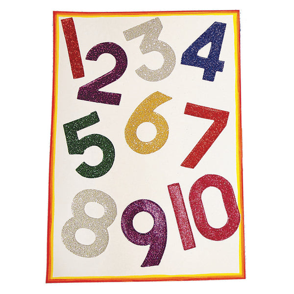 Glitter Paper Numbers