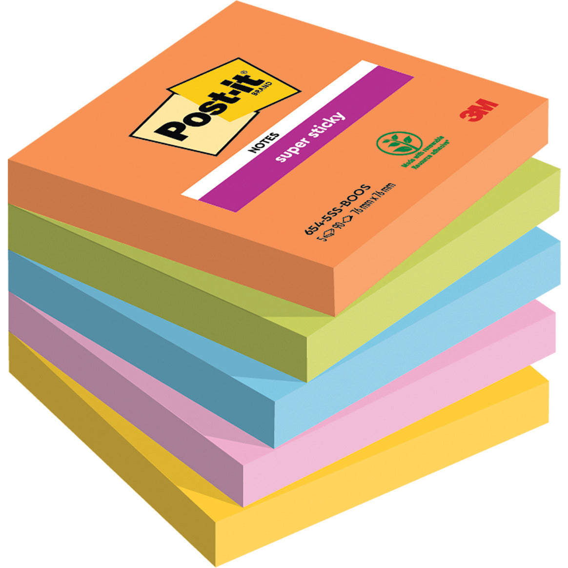 Post-it® Super Sticky Boost Colour Notes