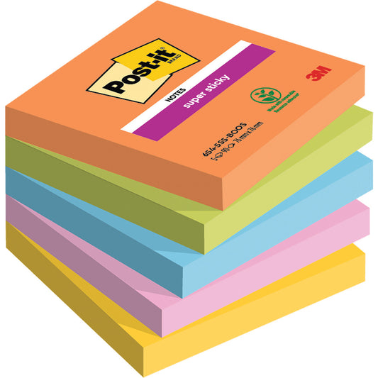 Post-it® Super Sticky Boost Colour Notes