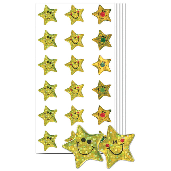 24mm Sparkly Gold Star Stickers