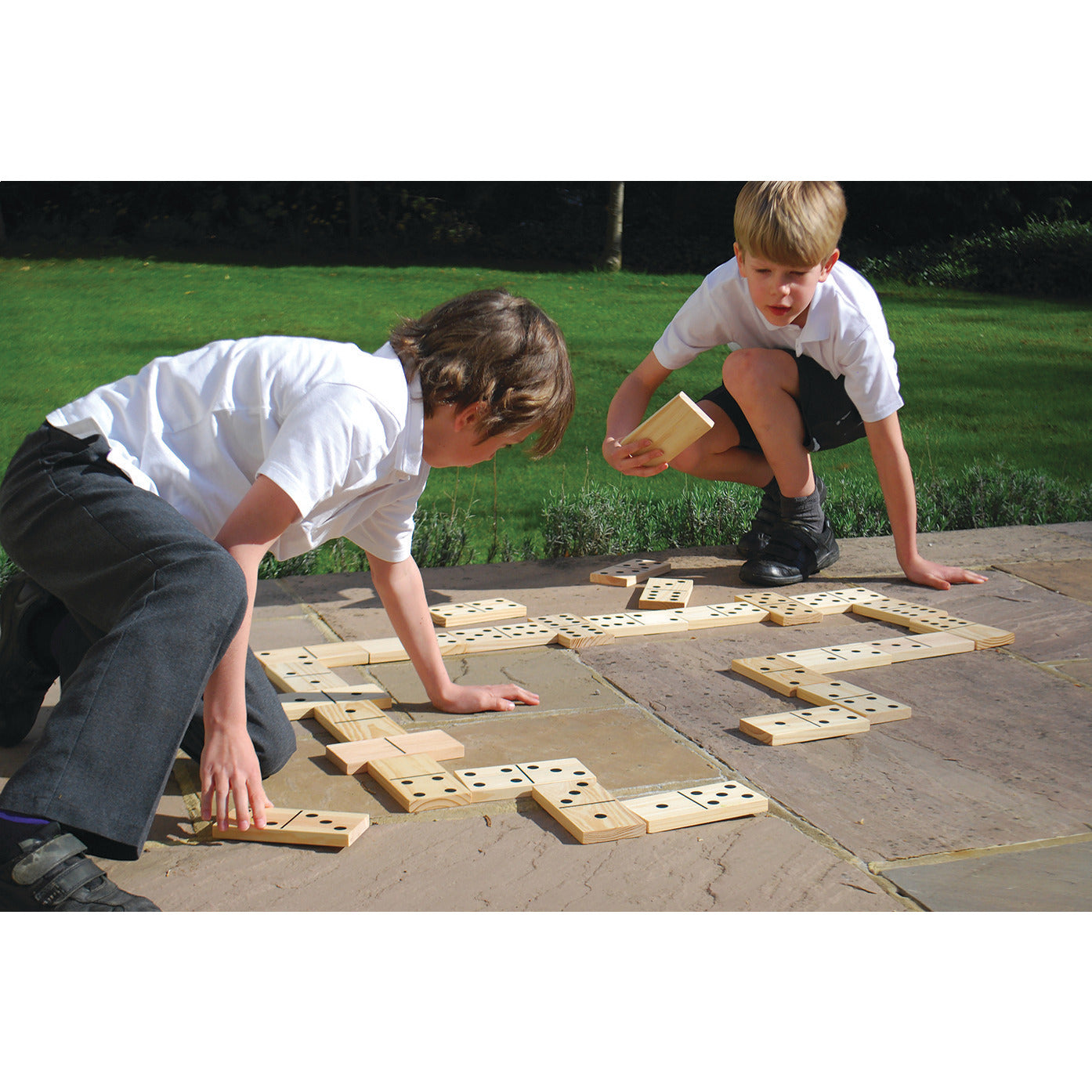 Giant Wooden Floor Dominoes Set