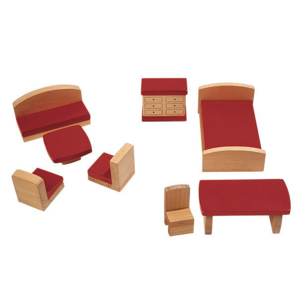 Dolls' House Lounge & Bedroom Furniture Set