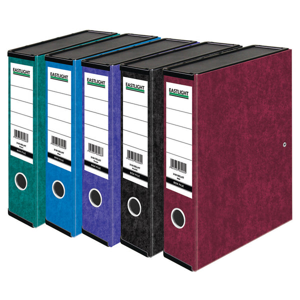 Smartbuy Assorted Coloured Foolscap Box Files with Lids