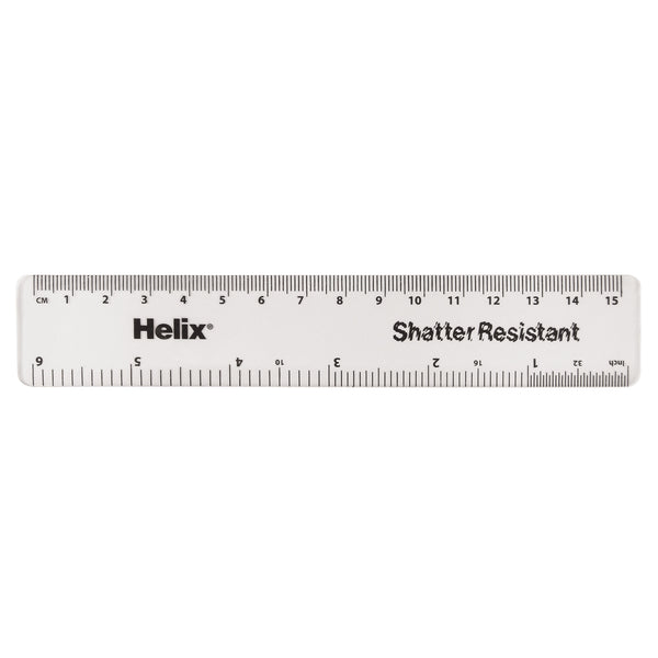 Helix® White 15cm Metric/Imperial Ruler