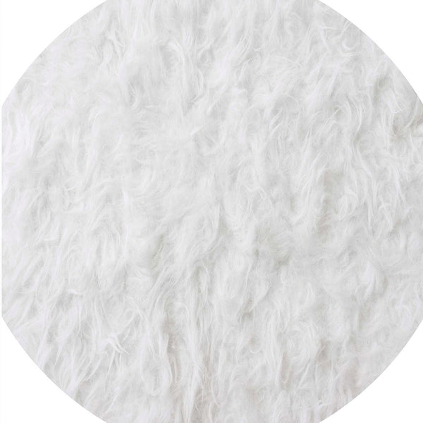 Tray Playmat White Faux Fur