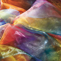 Rainbow Organza Fabric Length
